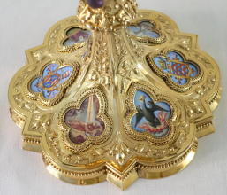 Solid silver gilt antique French Gothic Chalice.